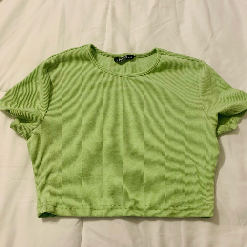 Green SHEIN cropped top